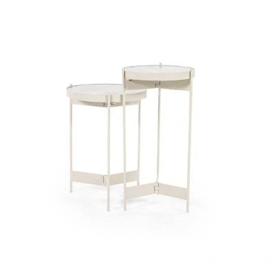 Afbeelding van By Boo Bijzettafel set Sib Wit