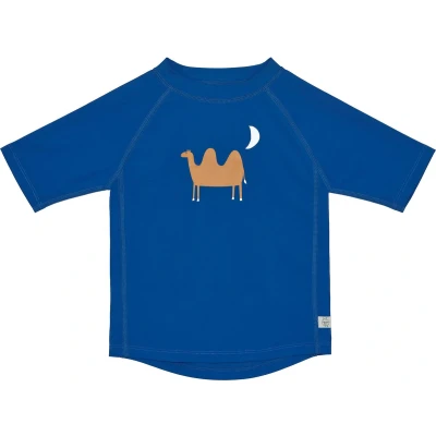 Afbeelding van LÄSSIG UV zwemshirt korte mouw camel blauw