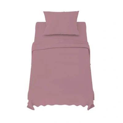 Afbeelding van Dreamzie beddengoedset 90x190 cm 3 delig microvezel hoeslaken eenpersoons onderlaken 70x260 1 kussensloop 50x80 Oeko Tex gecertificeerd roze