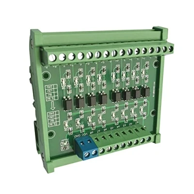 Afbeelding van Optokoppler isolatiemodule, 8 kanaals Optokoppelaar, isolator, PLC signaalniveau, spanningsomvormer module, DC 24 V tot 5 PNP niveauspanningsomzettingsplaat