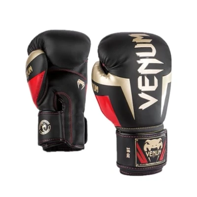 Afbeelding van Venum Elite (Kick)Bokshandschoenen Zwart Goud Rood