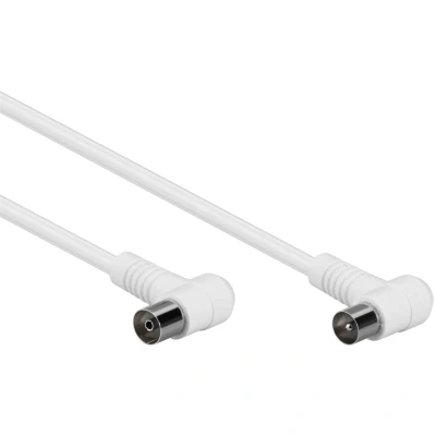 Afbeelding van Coax kabel Nedis 3 meter (Digitaal, Haaks, 120 dB, Wit)