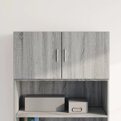Afbeelding van Wandkast 80x42,5x40 cm bewerkt hout grijs sonoma eikenkleurig