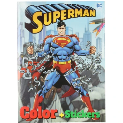 Afbeelding van Boek Specials Nederland BV Bros Color Kleurboek Superman met Stickers