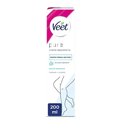 Afbeelding van Veet Haarverwijderingscrème voor dames met aloë vera en vitamine E, gevoelige huid, 200 ml (106180)