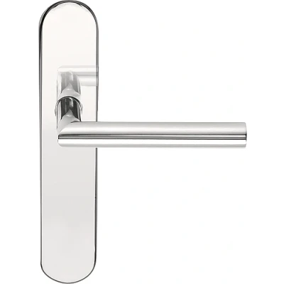 Afbeelding van Formani Deurkruk BASICS LB2 19P13SFC geveerd op schild blind gepolijst RVS