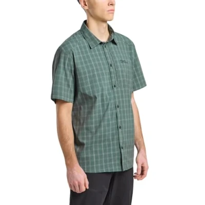 Afbeelding van Jack Wolfskin Norbo SS Overhemd, Heren, Maat: Small, Hedge green checks