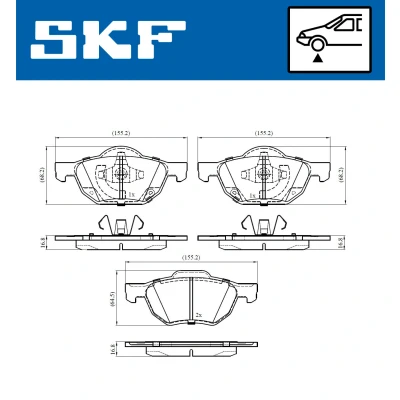 Afbeelding van SKF Remblokset VKBP 80518 A