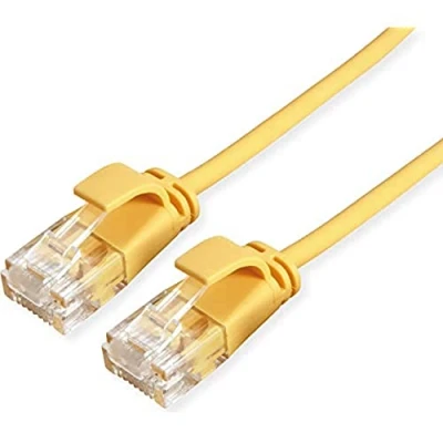 Afbeelding van ROLINE UTP Data Center Patchkabel Cat.6A (Class EA), LSOH, extra dun, geel, 0,3 m