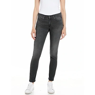 Afbeelding van Replay Skinny fit Jeans New Luz Hyperflex Original Collection voor dames, 097, donkergrijs, 24W x 28L