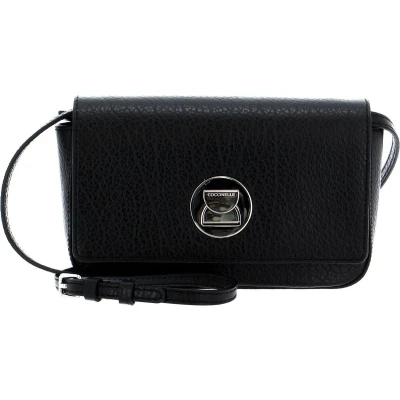 Afbeelding van COCCINELLE Leren Schoudertas Liya Elephant Handbag Noir Zwart