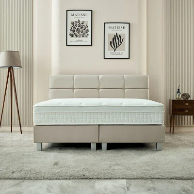 Afbeelding van Boxspring Vida 140x200 Cm Beige Vlak Dekbed Discounter Discounter.nl