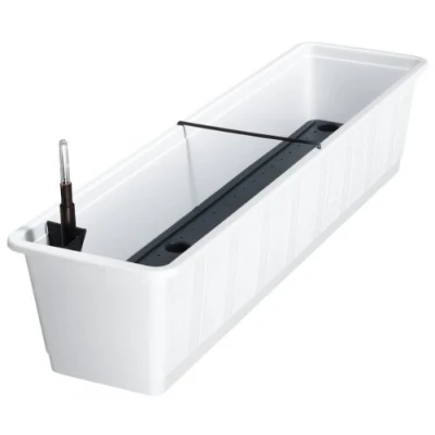 Afbeelding van AQUA GREEN Plus bloembak incl. irrigatie en waterpeilindicator, kleur:wit 10;lengte:100 cm