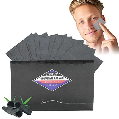 Afbeelding van 80 stks / pak olie absorberende stoffen, mannen blotter gezicht regeling drogen controle clean face schoonheid droger papier