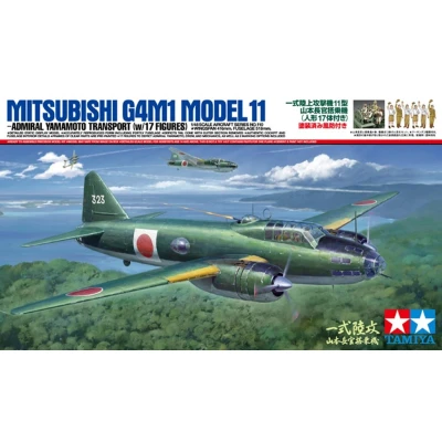 Afbeelding van 1:48 Tamiya 61110 Mitsubishi G4M1 Model 11 Admiral Yamamoto Transport Plastic Modelbouwpakket