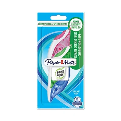 Afbeelding van Paper Mate correctieroller Liquid Dryline Grip, blister 2 + 1 gratis