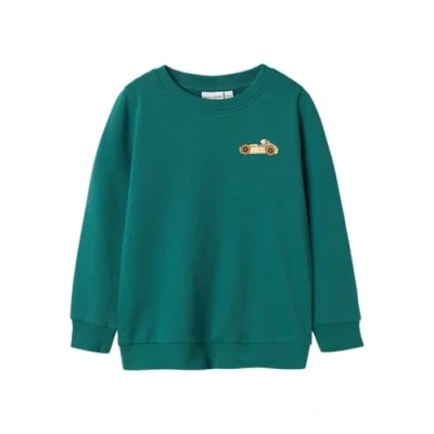 Afbeelding van NAME IT MINI sweater NKMVASHA met backprint antiekgroen