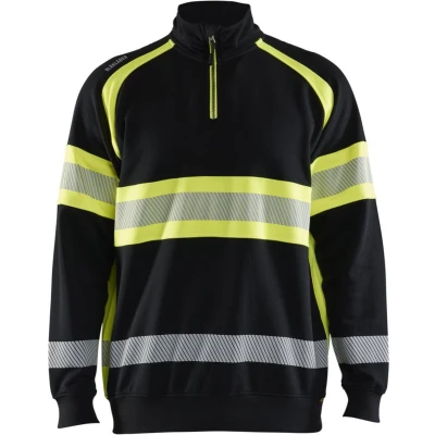 Afbeelding van Blaklader 3553 1158 High Vis Sweater Zwart/High Geel XS