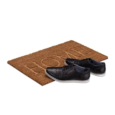 Afbeelding van Relaxdays deurmat home kokos antislip kokosmat droogloopmat schoonloopmat mat
