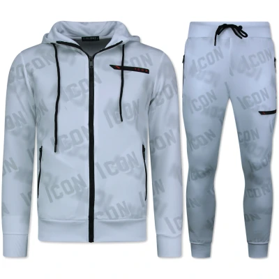 Afbeelding van ICON Twinset Trainingspakken Heren Joggingpak Volwassenen Huispak 3790 Wit