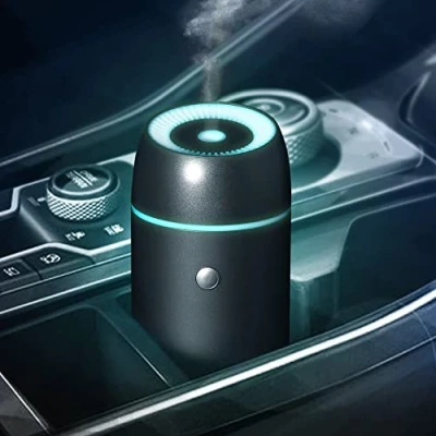 Afbeelding van Earnest Living etherische oliediffuser, auto luchtverfrisser voor oliën, luchtverfrisser, auto, aromatherapie, diffuser 100 ml, met timer, nachtlampje en automatische uitschakelfunctie