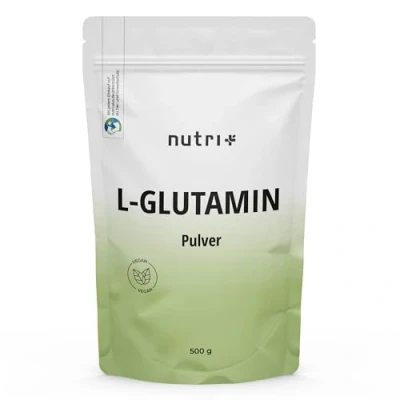 Afbeelding van L GLUTAMIN Poeder 500g Veganistisch Neutraal &amp; hoge dosering Ultrapuur zonder toevoegingen 100% natuurlijk Gefermenteerd Glutamine Aminozuur