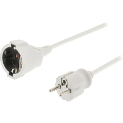 Afbeelding van König EC103F1WH Stroom Verlengkabel 3 M H05vv f 3g1.5 Ip20 Wit