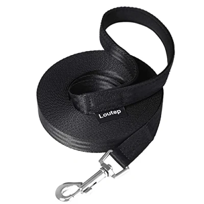 Afbeelding van Loutep Trainingsleiding voor honden 3 m, 5 10 15 20 25 30 sterk nylon touw, extra lange lijn, hondenriem met gewatteerd handvat grote, middelgrote en kleine puppyterugroepactie,