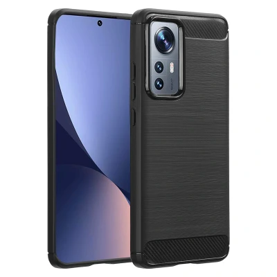 Afbeelding van Xiaomi 12 Hoesje Siliconen en TPU (zacht) imoshion Softcase/Backcover Zwart Telefoonhoesje