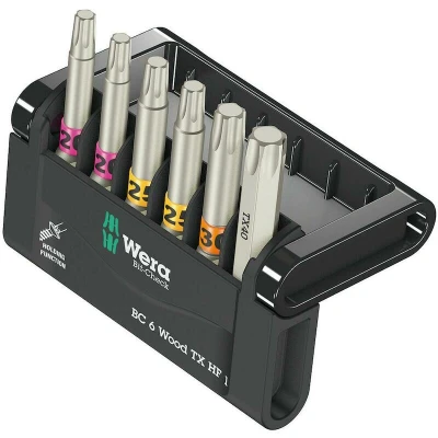 Afbeelding van Wera 05056470001 Bit assortiment, Check 6 Wood TX HF 1, delig