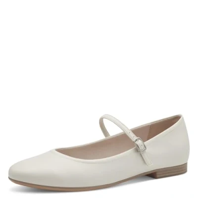 Afbeelding van Tamaris Essentials Dames Ballerina&#039;s OFFWHITE MATT Maat 38