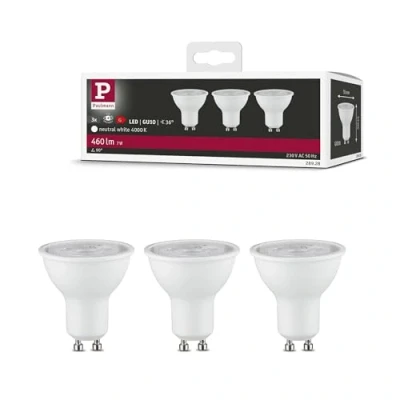 Afbeelding van Paulmann 28928 LED lamp reflector set van 3 3x460lm 36 3x7 Watt wit mat 4000 K GU10