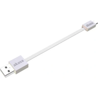 Afbeelding van Akasa 0,15 m USB 2.0 A/Micro B A Micro witte kabel (0,15 m, A, B, mannelijk/mannelijk, wit)