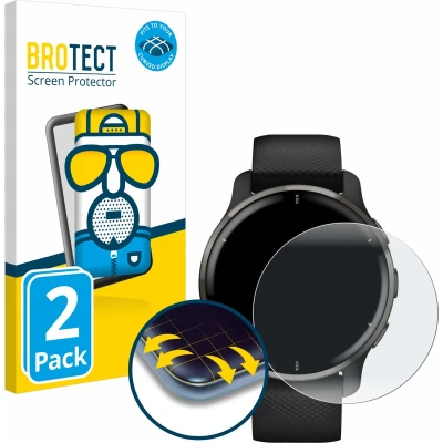 Afbeelding van BROTECT Screenprotector voor Garmin Venu 2 Plus Folie Beschermfolie matte volledig dekking (2 Stuks)