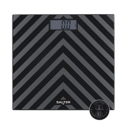 Afbeelding van Salter elektronische badkamer schaalbaar 180 kg LCD scherm Instant Weigh Black