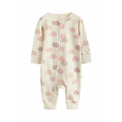 Afbeelding van Next Regular FIT TWO WAY ZIP Footless 4 PACK Kruippakje voor kinderen, Maat: 74, Pink
