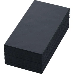Afbeelding van 360x Duni Servet Airlaid Zwart 40cm 1/8 vouw