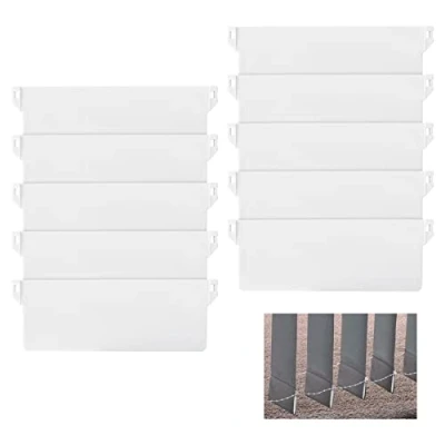 Afbeelding van Lamellengordijn, verzwaringsplaten, 10 stuks, gewichten, 89 mm, verticale jaloezieën, reservedeel, wit, verticaal systeem voor gordijn, deur, raam, accessoires