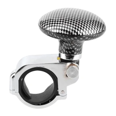 Afbeelding van Auto Stuurknop, Universele Stuurwiel Bal Spinner Driver Aid Ball voor Voertuig (Koolstofvezel) Stuurwielen