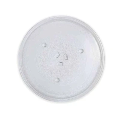 Afbeelding van DL SERVICE Draaiplateau voor magnetron, glas, Ø 27 cm, compatibel met Panasonic, Gorenje, Sharp, Whirlpool, Indesit, 3 bevestigingen in het midden en poten