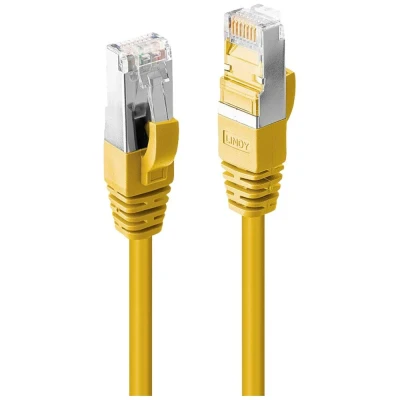 Afbeelding van LINDY 47868 RJ45 Netwerkkabel, patchkabel CAT 6A S/FTP 10.00 m Geel 1 stuk(s)