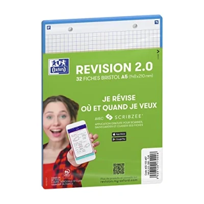 Afbeelding van Steekkaarten Revision 2.0 Oxford A5 Q5x5 kader