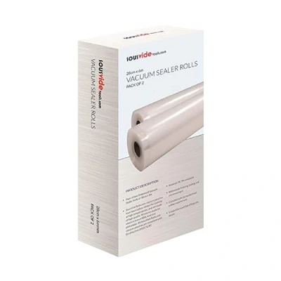 Afbeelding van SousVideTools [SVT 07002] Vacuümrollen voor levensmiddelen en levensmiddelen, 28 cm breed x 6 m lang, totaal 12 m, (B) meter (L), kleurloos
