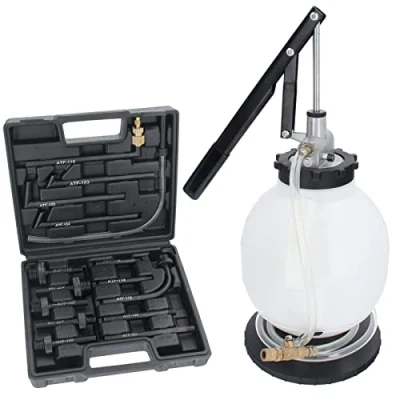 Afbeelding van Transmissieolie vulapparaat olie invulapparaat handpomp 7 liter met 15 adapters olieverversing