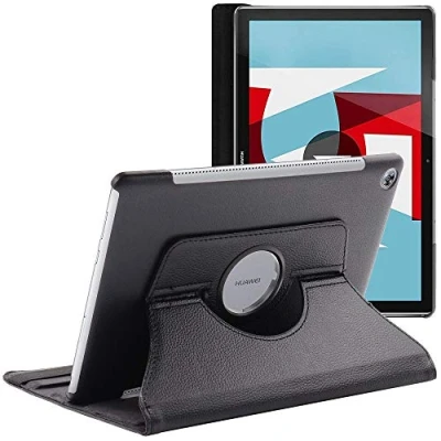 Afbeelding van ebestStar Hoes geschikt voor Huawei MediaPad M5 10.8, Roterende Etui, Case, 360 Draaibaar hoesje, Zwart