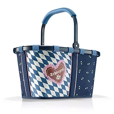 Afbeelding van reisenthel Carrybag frame Bavaria 6 blauw stabiele boodschappenmand met veel opbergruimte en praktische binnenzak elegant waterafstotend design, Blauw, Eén maat, Extra tas
