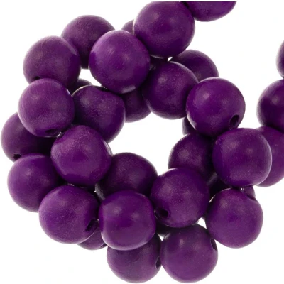 Afbeelding van Houten Kralen Intense Look (8 mm) Dewberry (104 stuks)