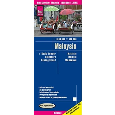 Afbeelding van Malaysia (West 1:800.000 / Ost 1:1.100.000): world mapping project, reiß und wasserfest
