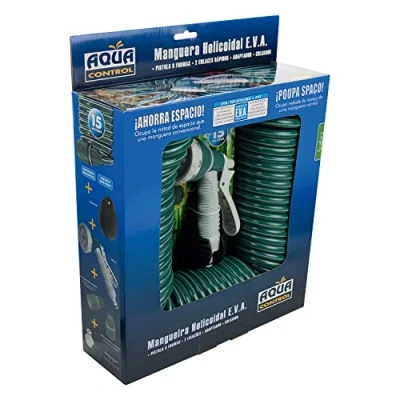 Afbeelding van AQUA CONTROL C2107 N2 15 m tuinslang met aansluiting &amp; adapters spuitpistool 7 eindfittingen