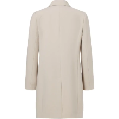 Afbeelding van Beaumont dames Genny double breasted mantel met klepzakken in de kleur Beige, maat: 42
